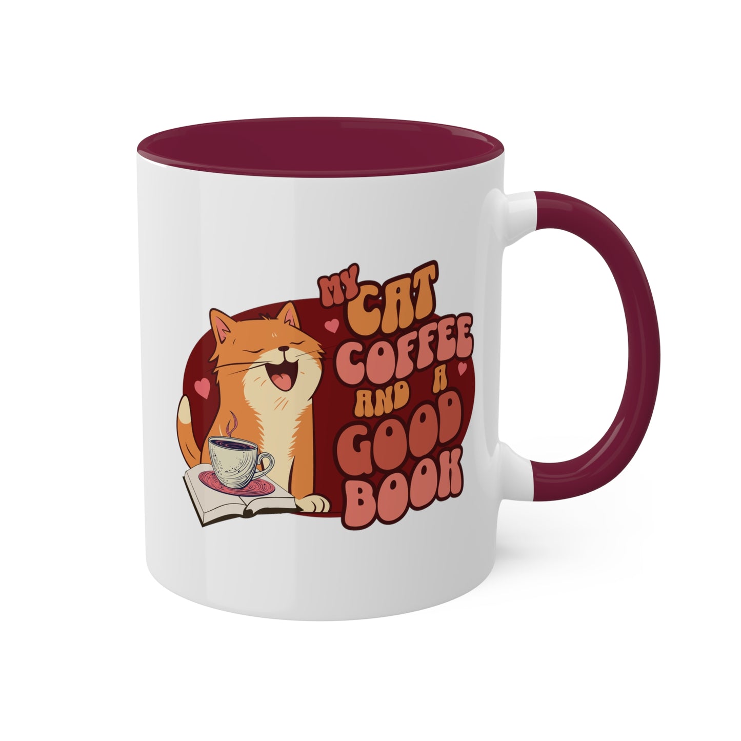 My Cat, Coffee, and a Good Book 11 oz Mug