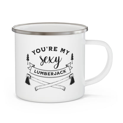 sexy lumberjack mug left view