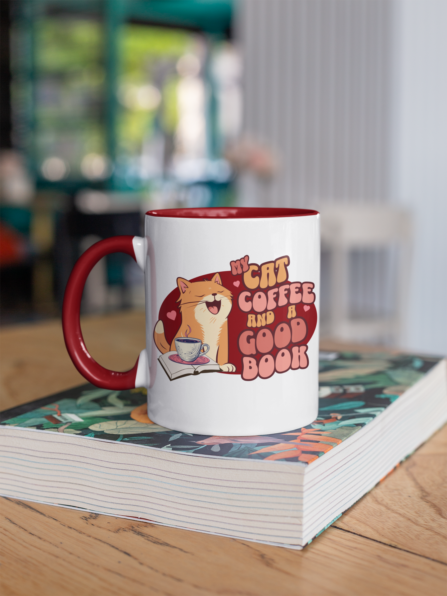 My Cat, Coffee, and a Good Book 11 oz Mug