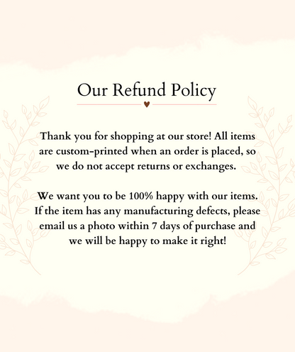 Artistry by Herr's Refund Policy
